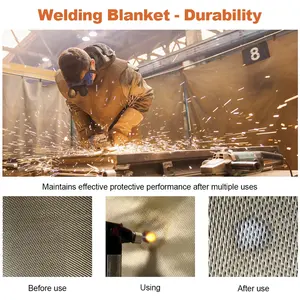 Welding Blanket 1.2m X 1.8m 4 X 6 Ft Fire Retardant Welding Blanket Fiberglass