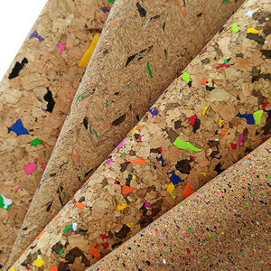 Tissu en cuir de <span class=keywords><strong>liège</strong></span> personnalisé impression de motifs de <span class=keywords><strong>liège</strong></span> véritable vinyle de grain de cuir artificiel synthétique PU pour sacs de canapé - Product Image 1