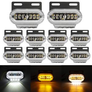 4/6/10x 29LED 24V Flash Side <b>Marker</b> Signal Light Warning Lamp for Truck Trailer Red/ <b>White</b> / Amber / Green / Blue - Product Image 1