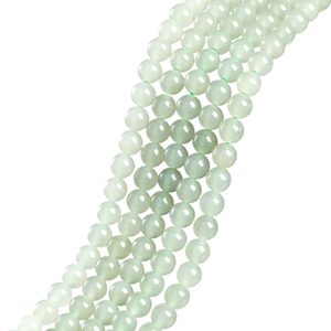 Jingde Jewelry Ofrece Cuentas Redondas de Jade Hetian Natural de 6mm para Accesorios de Pulseras DIY, en Tiras y Sueltas - Product Image 1