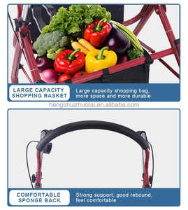 <span class=keywords><strong>Chariot</strong></span> <span class=keywords><strong>de</strong></span> courses pliable en aluminium ultra léger pour personnes âgées, déambulateur pour adultes - Product Image 4