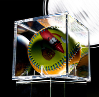 8CM Acryl Baseball Box verwandte Display Cube Tennis transparente Hülle für Ball Souvenir Aufbewahrung boxen Halter UV-Schutz