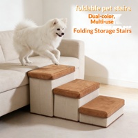 Escaliers pliables pour chiens pour accéder aux lits et aux canapés, échelles pour animaux de compagnie pour petits chiens et chats, meubles pour animaux de compagnie à côté du lit avec montage facile