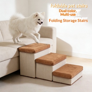 Scale Pieghevoli per Cani per Salire su Letti e Divani, Scale per Animali Domestici per Cani e Gatti di Piccola Taglia, Mobili per Animali Domestici da Comodino con Facile Montaggio - Product Image 3