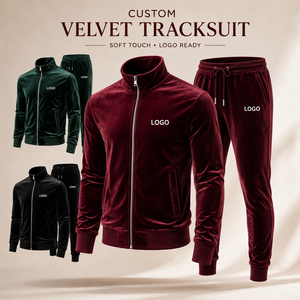 <span class=keywords><strong>Tuta</strong></span> in <span class=keywords><strong>Velluto</strong></span> Personalizzata da <span class=keywords><strong>Uomo</strong></span>, Set Giacca con Zip e Pantaloni in Velour, Morbida al Tatto, Abbigliamento Sportivo Casual, Logo Personalizzabile, OEM ODM, Vendita all'Ingrosso - Product Image 1
