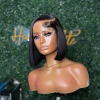 Perruques Bob Courtes Ultra-Lisses en Cheveux Humains Brésiliens, Perruques Pixie Lace Front Double Drawn, Perruques Frontales Complètes HD Transparentes – Offre Spéciale