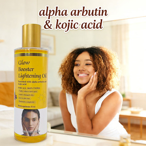 Huile Corporelle Éclaircissante Marque Blanche <span class=keywords><strong>pour</strong></span> Éclat de la Peau, Répare <span class=keywords><strong>les</strong></span> Peaux Abîmées et Unifie le Teint des Femmes Noires – Arbutine et Huile d'Olive - Product Image 1