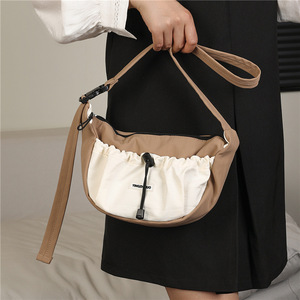 YINGZHIHUO Dumpling Shoulder Bag Orange Water Resistant Crossbody Bag For Women Everyday Use - Product Image 2