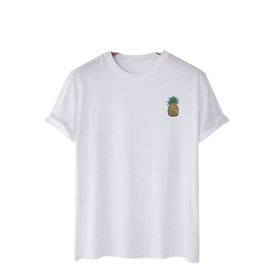 เสื้อยืดแขนสั้นผู้ชาย A4763 ผ้าเจอร์ซีย์คอตตอนหวี 220 กรัม ซับเหงื่อ ยับยาก พิมพ์ลายได้ ทรงปกติ - Product Image 1