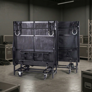 6ft*8ft / 4ft*8ft <b>Platform</b> <b>Stage</b> Quick Install Folding Steel <b>Stage</b> with Wheels - Product Image 1