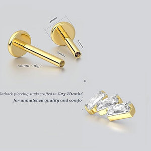 <span class=keywords><strong>Piercing</strong></span> de <span class=keywords><strong>Titanio</strong></span> <span class=keywords><strong>G23</strong></span> ASTM-F136 <span class=keywords><strong>para</strong></span> el Cuerpo, 16G, Parte Trasera Plana, Roscado Internamente, <span class=keywords><strong>para</strong></span> Labio, Hélix, Cartílago, Oreja, Labret - Product Image 5