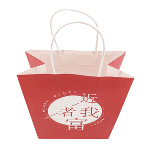 Sac cadeau élégant à prix attractif en stock, sac d'emballage en papier kraft blanc avec poignée, sac de shopping professionnel à emporter - Product Image 5