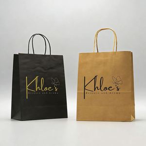 Bolsas de Papel Kraft Rosa para Compras, Reciclables, Personalizadas con Logotipo, para Alimentos, Ropa, Regalos, Venta al Por Mayor - Product Image 5
