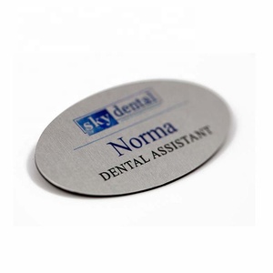 Personalizzato Inciso Premium Nome Tag Personale e Metallo Nome Del Dipendente Badge con Magnetico Sostenitori - Product Image 6