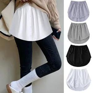 Women Girls <strong>Shirt</strong> Blouse <strong>Extender</strong> Adjustable Layering Faux Top Lower Sweep Mini Skirt False Hemline Splitting Underskirt - Product Image 1