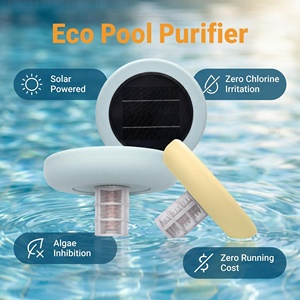 Ionizador Solar para Piscinas, Purificador de <span class=keywords><strong>Agua</strong></span> Ecológico, Reductor de Cloro, <span class=keywords><strong>Limpiador</strong></span> Flotante de ABS para Piscinas Exteriores - Product Image 5