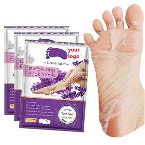 Cura della pelle cura dei piedi Peeling idratante tettoie esfolianti naturali calli maschera per i piedi etichetta privata logo personalizzato