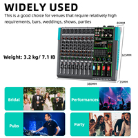 Console de mixage professionnelle PA8, 8 canaux, équipement audio, console de mixage sonore