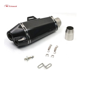Silenciador para motocicleta, tubo de escape de doble salida - Product Image 1
