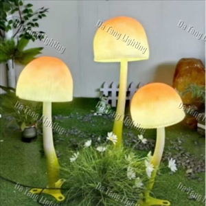 Lámpara LED de Fibra de Vidrio con Forma de Hongo para Decoración de Jardines y Paisajes, Iluminación Exterior - Product Image 3
