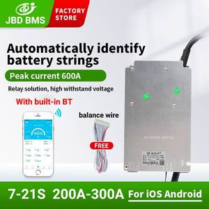 BMS intelligent JBD compatible 7S 8S 36V 10S 12S 14S 16S 48V Li-ion 200A 300A avec relais BT et contacteur UART RS485 CAN pour batteries au lithium - Product Image 2
