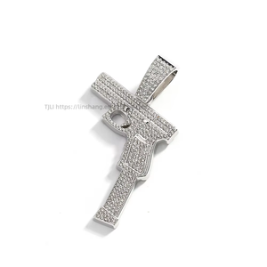 Colgante de Pistola Subfusil UZI para Hombre, Joyería Punk Hip Hop Cool Popular en el Medio Oriente - Product Image 5