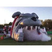 2021 logo custom inflatable bulldog tunnel,inflatable tent tunnel for sale