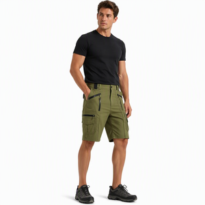Shorts cargo en coton multi-poches pour hommes, durables, décontractés, pour le travail en extérieur, vente en gros - Product Image 1