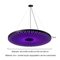 Systèmes d'éclairage de bar modernes personnalisés, lampe lunaire LED RVB créant une ambiance parfaite, design décoratif de plafond, lustre pour clubs et cafés
