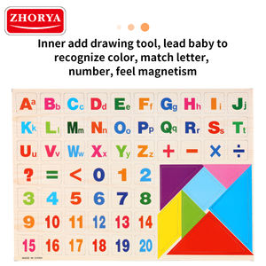 Zhorya-tablero de dibujo de <span class=keywords><strong>doble</strong></span> cara, <span class=keywords><strong>caballete</strong></span> de madera magnético educativo, rompecabezas para niños, tablero de dibujo, Juguetes - Product Image 4