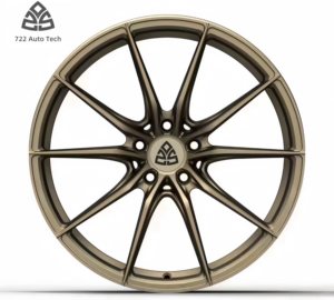 Rines 722Auto Gold de 10 Radios, 1 Pieza, Aleación Forjada para SUV, 19-23 Pulgadas, 5x112/5x114.3 PCD, Diseño Cóncavo, Certificación DOT, para Mercedes <span class=keywords><strong>GLS</strong></span> - Product Image 2
