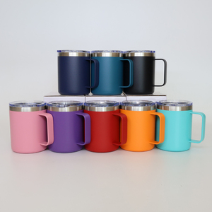 USA Warehouse Drop Shipping Stainless Steel Double Wall Vacuum Insulated 14oz Tumbler Handle Lid LED Temperature Display - Product Image 3