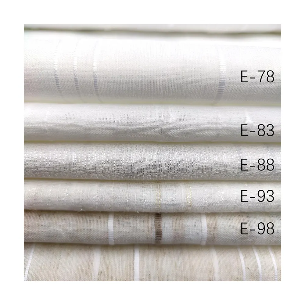 Bomar Sheer Voile Curtain Fabric Transparent 2023 New Product Factory Linen Jacquards Fabrics Chiffon Fabric Woven YARN DYED
