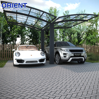 Nouveau produit toit solaire en aluminium abri d'auto garage abri de stationnement de voiture en aluminium abris d'auto solaires