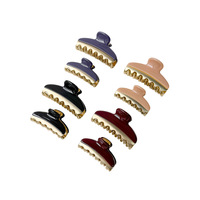 Pince à cheveux en acétate de taille moyenne pour femme VENDME, style luxueux, polyvalente, pour queue de cheval haute, pince requin