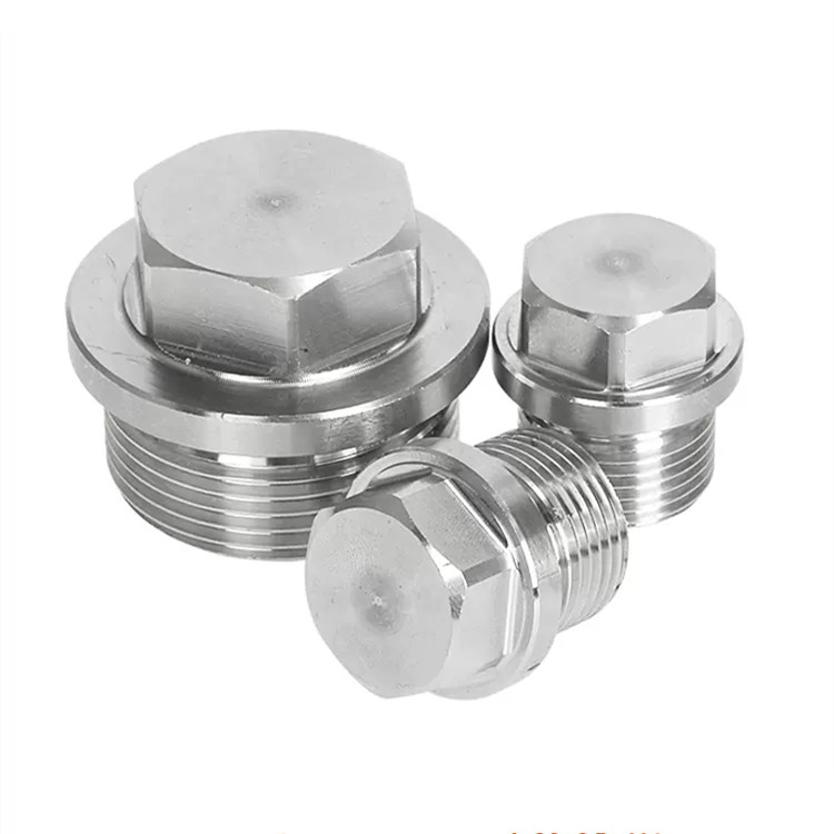 Din 910 SS304 SS316 Heavy-duty Stainless Steel Hexagon Head Screw Plugs Polished Surface Treatment