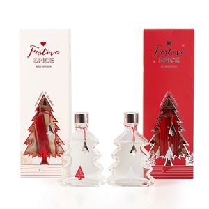 Diffuseur d'arômes en verre pour sapin de Noël avec bouchon argenté et breloque étoile, parfum d'ambiance pour la maison - Product Image 2