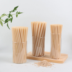 Eco Friendly <b>Biodegradable</b> Compostable Sugarcane Straws 6mm 12mm 200mm 230mm Bagasse Disposable Drinking Straw - Product Image 1