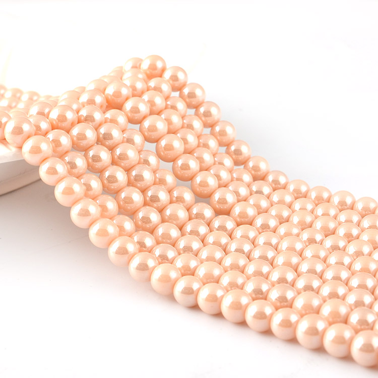 2mm 16mm Round Crystal Golden Pearls