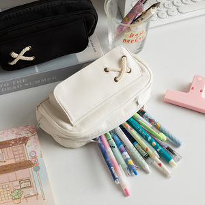 Portable Multi Compartment Stationery Pouch Lightweight Waterproof Canvas For After School Hobby <b>Sketch</b> Supplies - Product Image 5