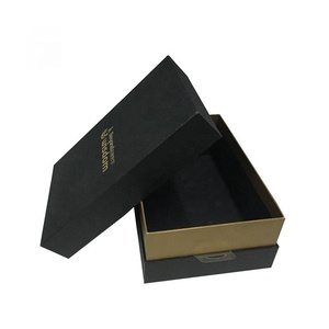 Custom Matte Black Printing Rigid 2-Piece Cardboard Neck Lid And Base Paper Gift Box Packaging