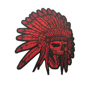 Patch brodé à coudre ou thermocollant, motif emblème de coiffe de chef indien, pour vêtements, vestes, sacs à dos, chapeaux - Product Image 2