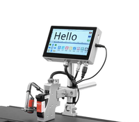 Hoge Snelheid 12.7Mm/25.4 Mm Datumcode Inkjet Printer Industriële Automatische Codeermachine 7 Inch Online Tij Tij Inkjet Printer