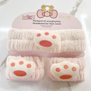 3 pcs/set Beautiful Women's Washing Face Makeup Spa Skincare Hair Accessories Hairbands Cute Plush Kawaii Headbands for Girls - Product Image 1