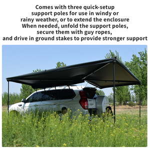 Auvent latéral <span class=keywords><strong>de</strong></span> <span class=keywords><strong>voiture</strong></span> 4x4 à 270 degrés avec éclairage LED, imperméable, pare-soleil, auvent <span class=keywords><strong>de</strong></span> <span class=keywords><strong>toit</strong></span> - <span class=keywords><strong>Prix</strong></span> usine - Product Image 6