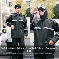 Ensemble de vêtements de pluie pour homme en tissu tricoté en rayonne, deux pièces, taille adulte, protection intégrale, extra-épais, imperméable, pour le cyclisme