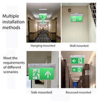Panneau de sortie d'éclairage d'urgence à LED Vente en gros Panneau de sortie d'urgence à LED suspendu pour balcon CE Panneau de sortie d'urgence à LED 3 heures