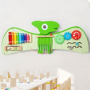 Jouets sensoriels Montessori, cadeau idéal pour la salle de jeux des enfants, panneaux d'activités interactifs pour la construction d'un mur d'activités, pterosaure, dinosaure - Product Image 2
