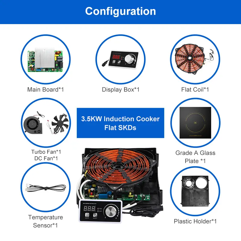 열전쌍 220V OEM ODM 5 개의 버너 세라믹 쿠커 잔여 열 경고 금속 내장 호브