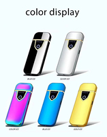 Briquet électronique rétro personnalisé avec empreinte digitale, chargement USB, briquet électronique coupe-vent sans flamme, briquet à double arc